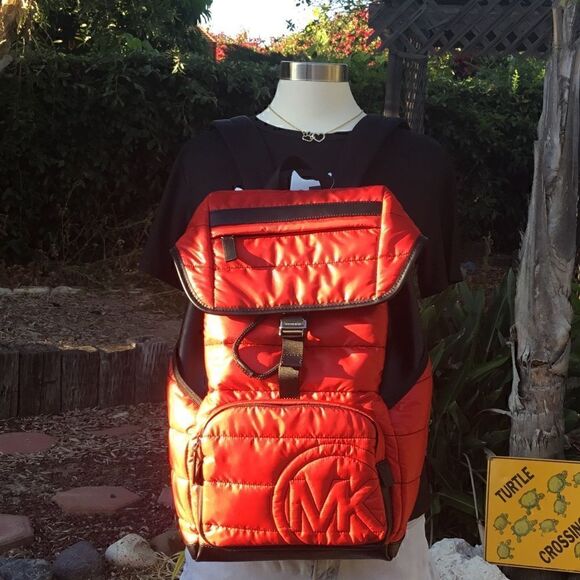 MICHAEL KORS BROOKLYN QUILTY LARGE BACKPACK LAPTOP SCHOOL WORK VACATION TRAVEL main image 10